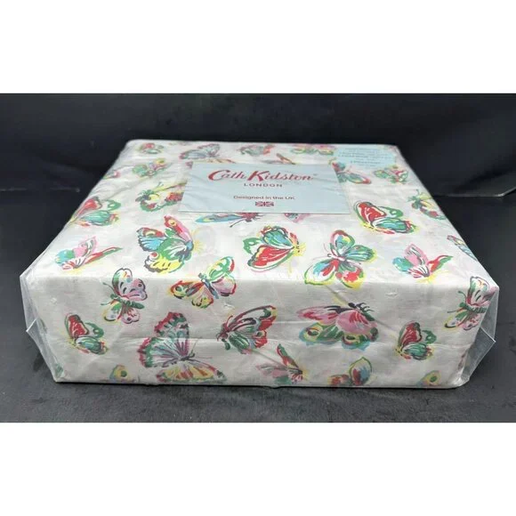 CATH KIDSTON BUTTERFLIES Queen Sheet Set 100% Cotton 200 TC Percale NIB NEW - Picture 3 of 7